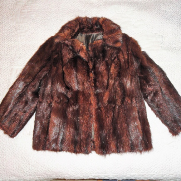 unknown Jackets & Blazers - Vintage Glossy Chocolate Brown Mink Jacket Fur